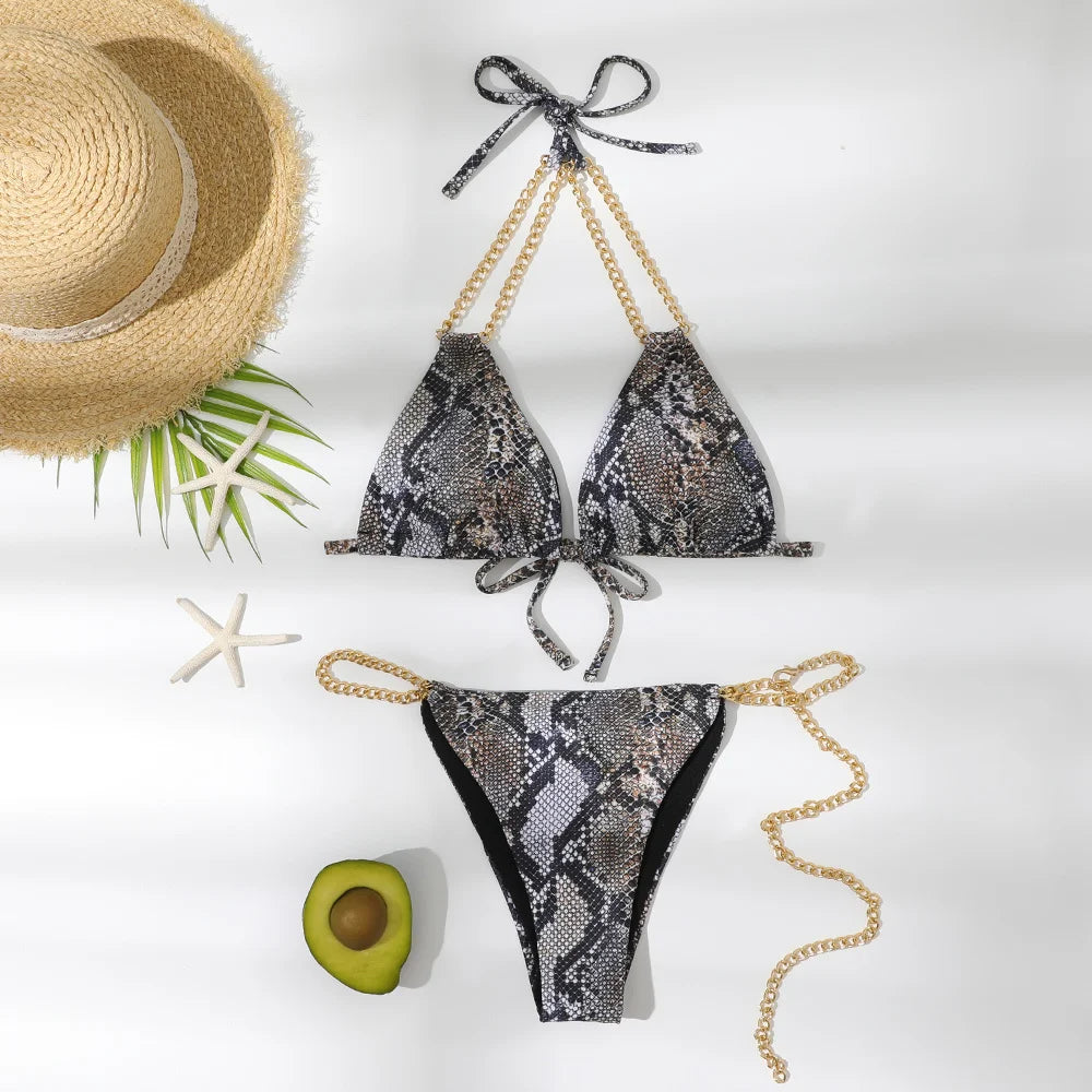 Variant image for Dam Tvådelad Sommarkostym Låg Midja Polyester Spandex-1