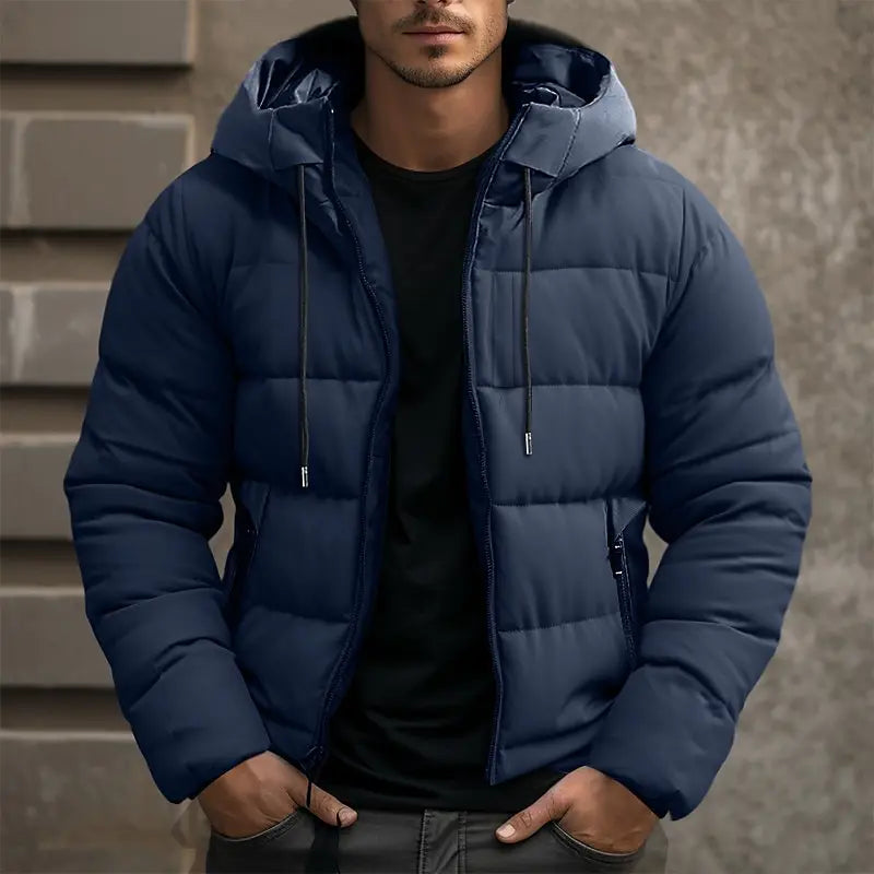 Herr Vinterjacka Modern Design Polyester Förstklassig Fyllning-3