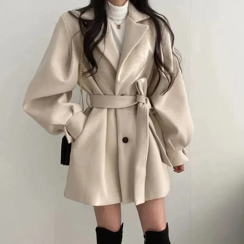Dam Vinterjacka Klassisk Design Polyester för Kalla Dagar-2