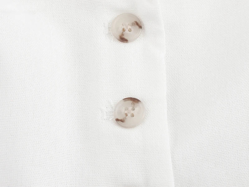 Dam Väst Kort Monokrom Polyester med Vänd Krage-6