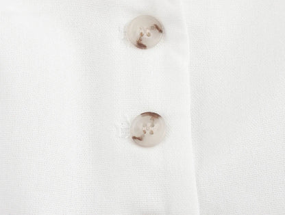 Dam Väst Kort Monokrom Polyester med Vänd Krage-6