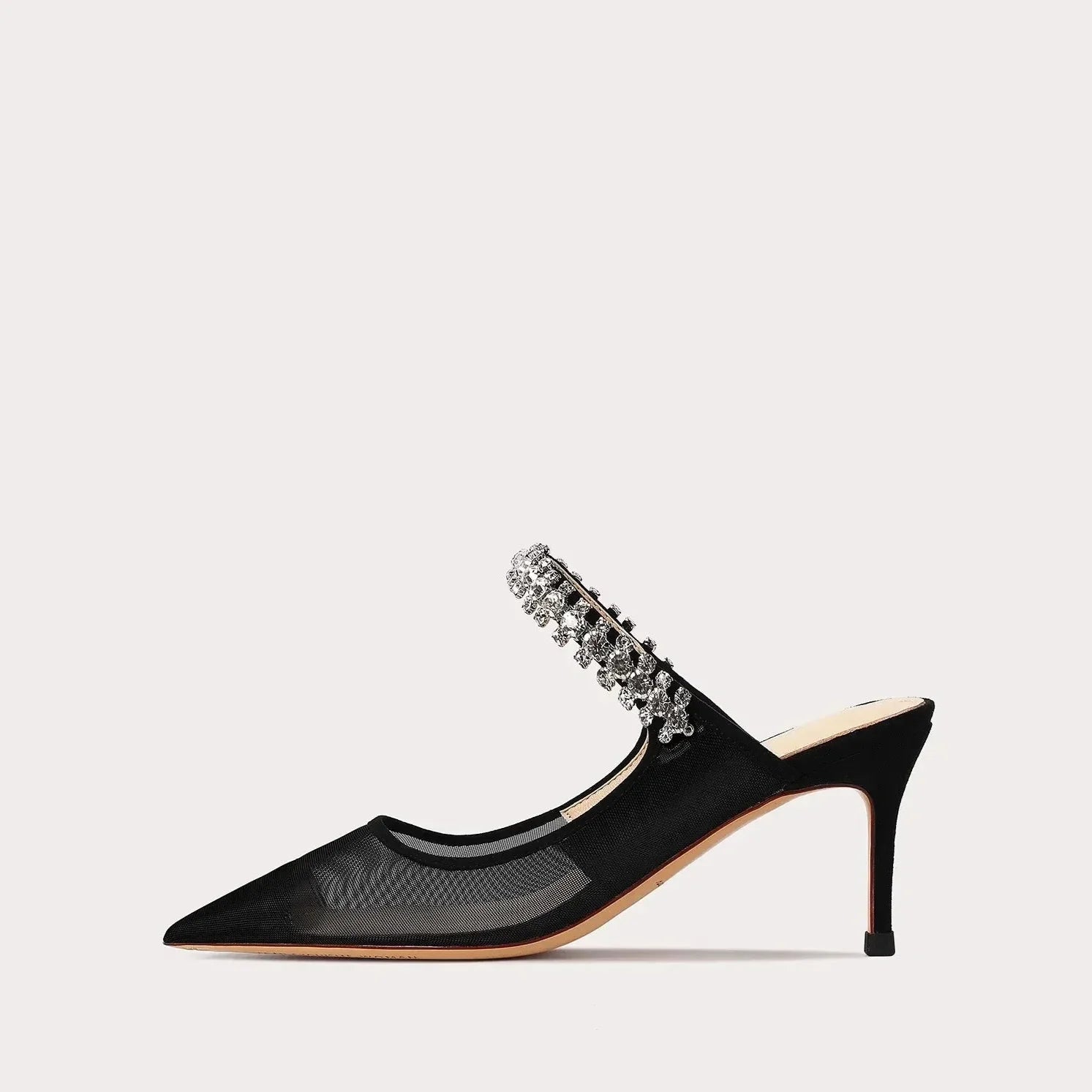 Variant image for Dam Mules Skor Mesh Slip-On Hög Klack 5cm-8cm-1