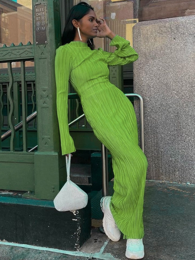 Variant image for Kvinnors MIDI Klänning Justerande Långa Ärmar Första Klassens Tyg-2