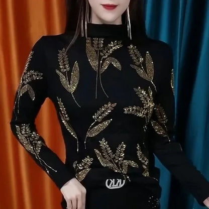 Variant image for Dam Långärmad T-shirt Blommig Polyester-13