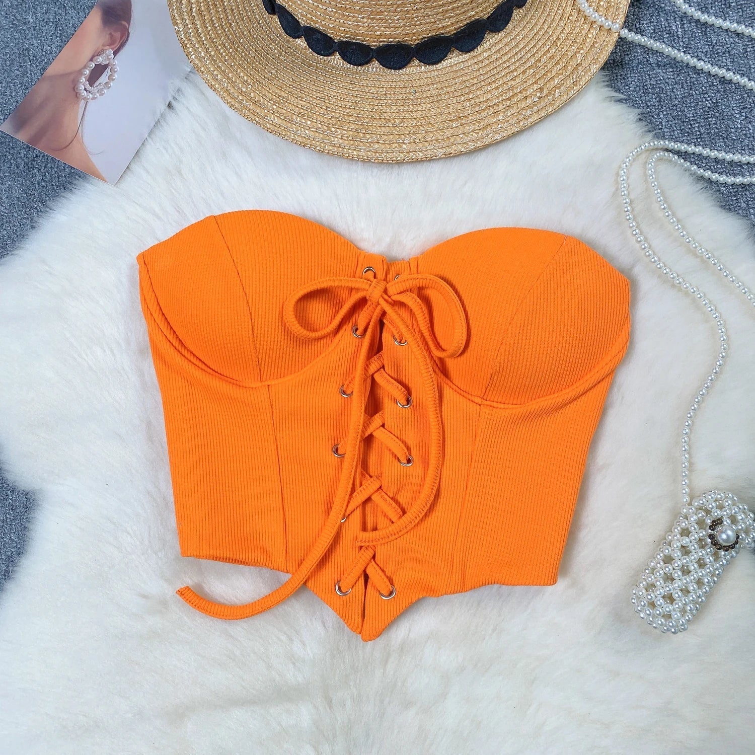 Variant image for Dam Bustier Enfärgad Polyester Klubbplagg-7