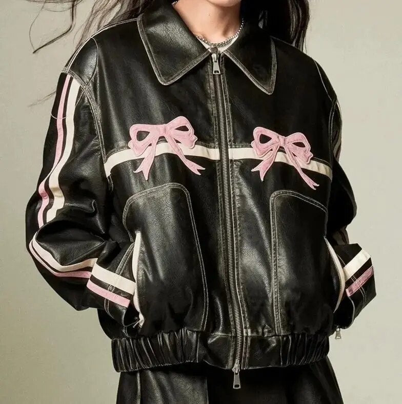 Damjacka Slingdetalj Läder Modern Stil 5