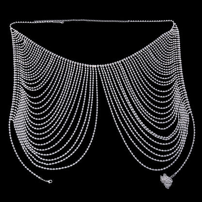 Kvinnors Kroppsmycken Elegant Koppar med Strass-5