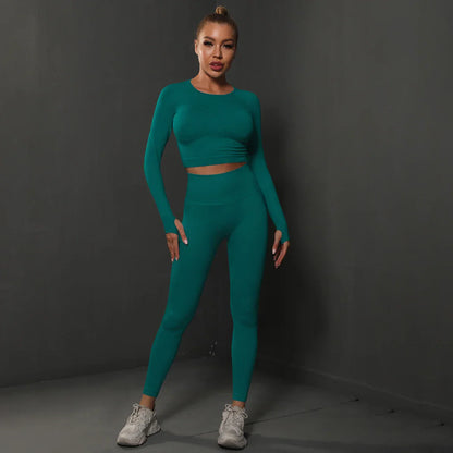 Variant image for Dam Aktiva Byxor Hög Midja Andningsbart Spandex Nylon-10