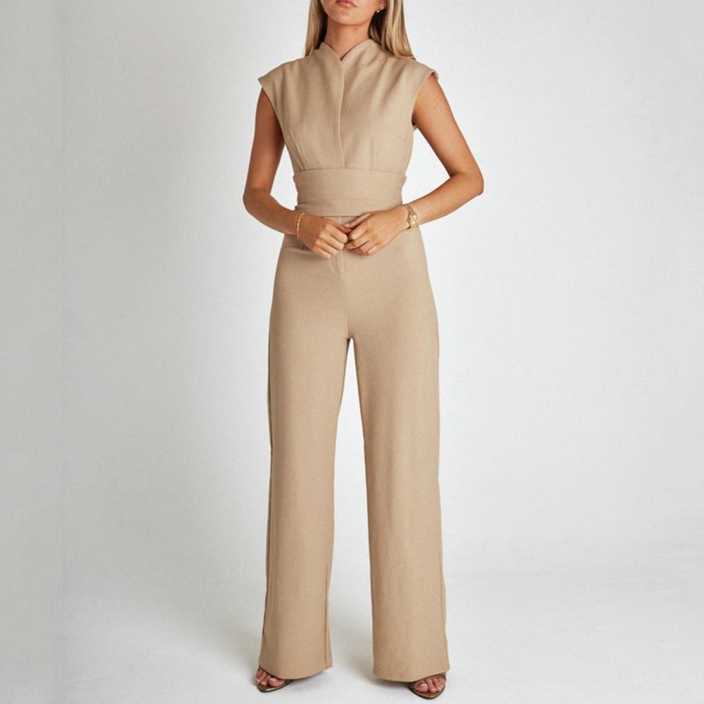 Dam Jumpsuit Ärmlös Med Bälte Polyester Vida Byxben-3