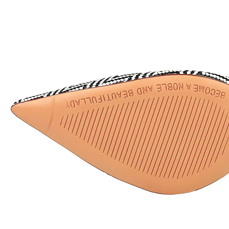 Dam Pumpskor Spetsig Tå Hög Klack Mesh-4