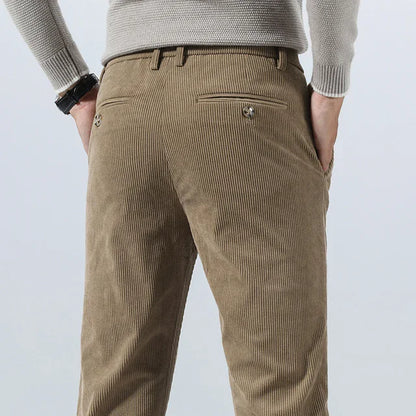 Herrbyxor Cordhose Mjuk Kvalitet Avslappnad Design-6
