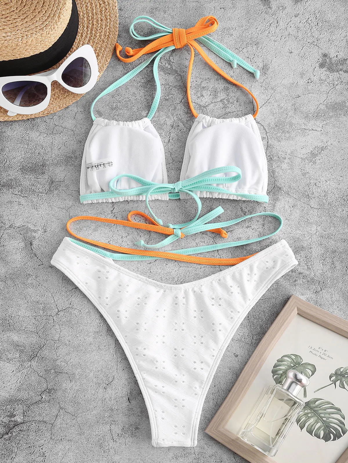 Dam Festtoppar Kontrasterande Design 100% Bomull-2