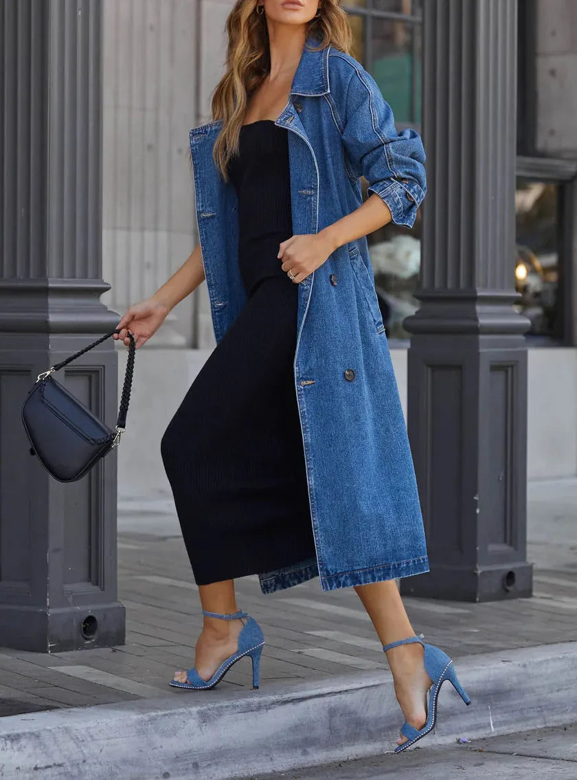 Höstjacka Herr i Vattentåligt Denim med Modern Design – Komfortabel och Stilig Jacka för Utomhusäventyr 4