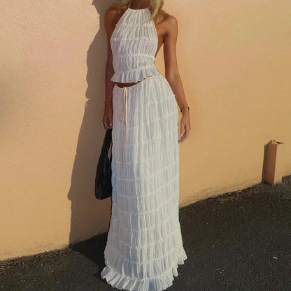 Fina Dam Klänningar Halterneck Bomull Polyester-2