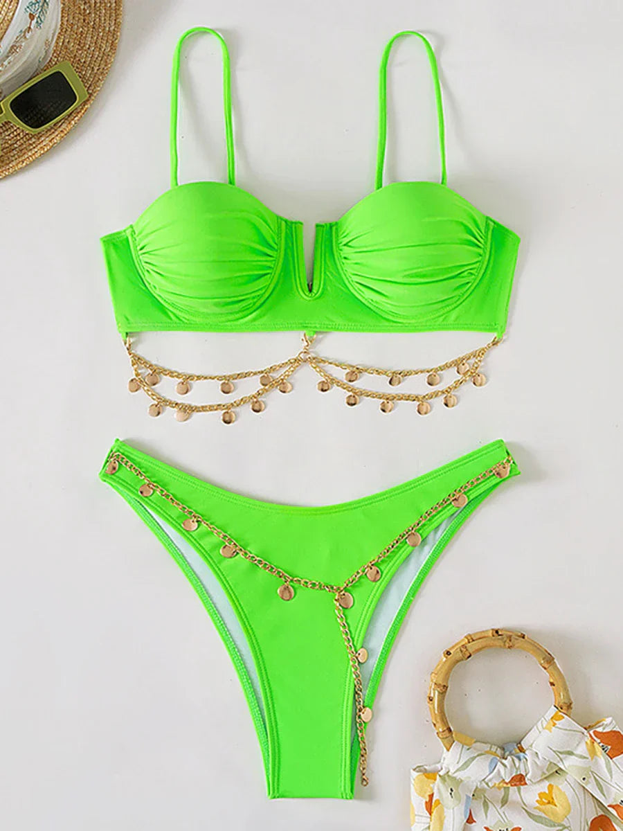 Variant image for Dam Bikini Set Strandlook Spandex Polyester-1