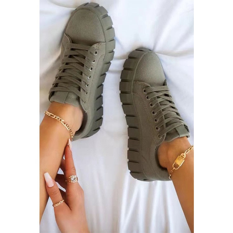 Variant image for Sportskor Dam Hög Axel Tjock Sula Syntetisk Textil Sneakers-17