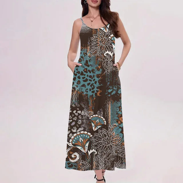 Kvinna Klänning Avslappnad Luftig 100% Bomull-4