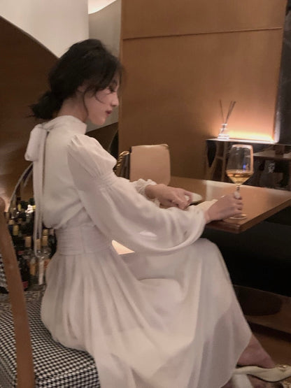 Dam Midiklänning Elegant A-linjeformad Polyester-3