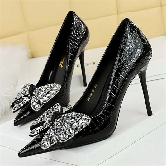 Dam Stilettos Spetsig Design PVC-1