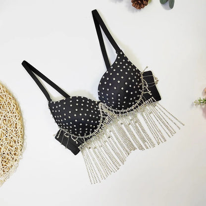 Dam Crop Top Linne Polyester Flexibel Design-2