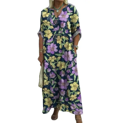 Kvinnors Trendig Klänning Lätt Polyester-4