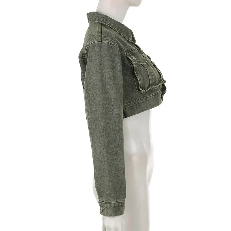 Dam Jeansjacka Oversize med Rymliga Fickor i Denim 6