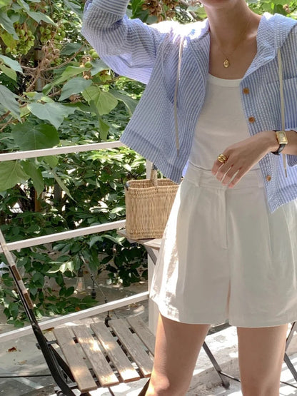 Dam Skördesjacka Randig Långärmad Andningsbart Tyg-4