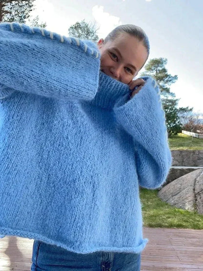 Dam Stickad Tröja Trendig 100% Akryl Komfortabel 10