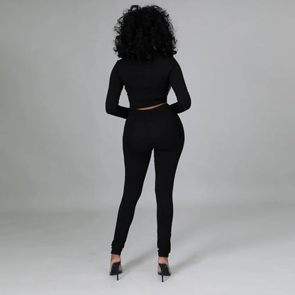 Dam Tvådelat Set Kort Korsett Syntetiskt Läder Högmidjade Byxor-3