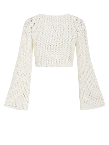 Långärmad Strandtopp för Dam i 100% Bomull – Trendig och Bekväm för Sommaraktiviteter 2