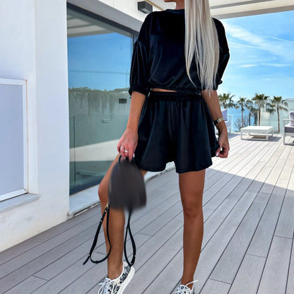 Dam Loungewear Set Sammet Mjuk Komfortabel Stil-2