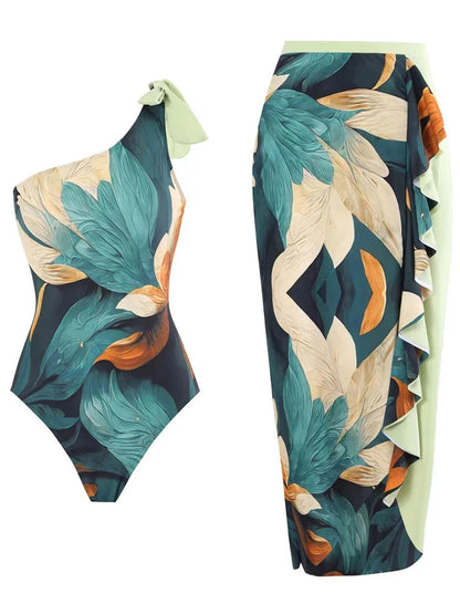 Dam Bikiniuppsättning Rüschen Spandex Polyester 7