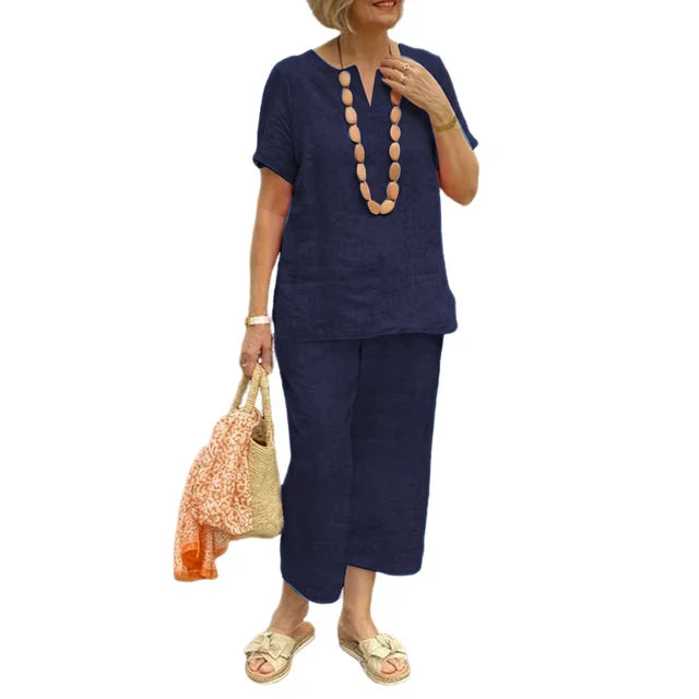 Snygga Byxor Dam Avslappnad Bomull-4