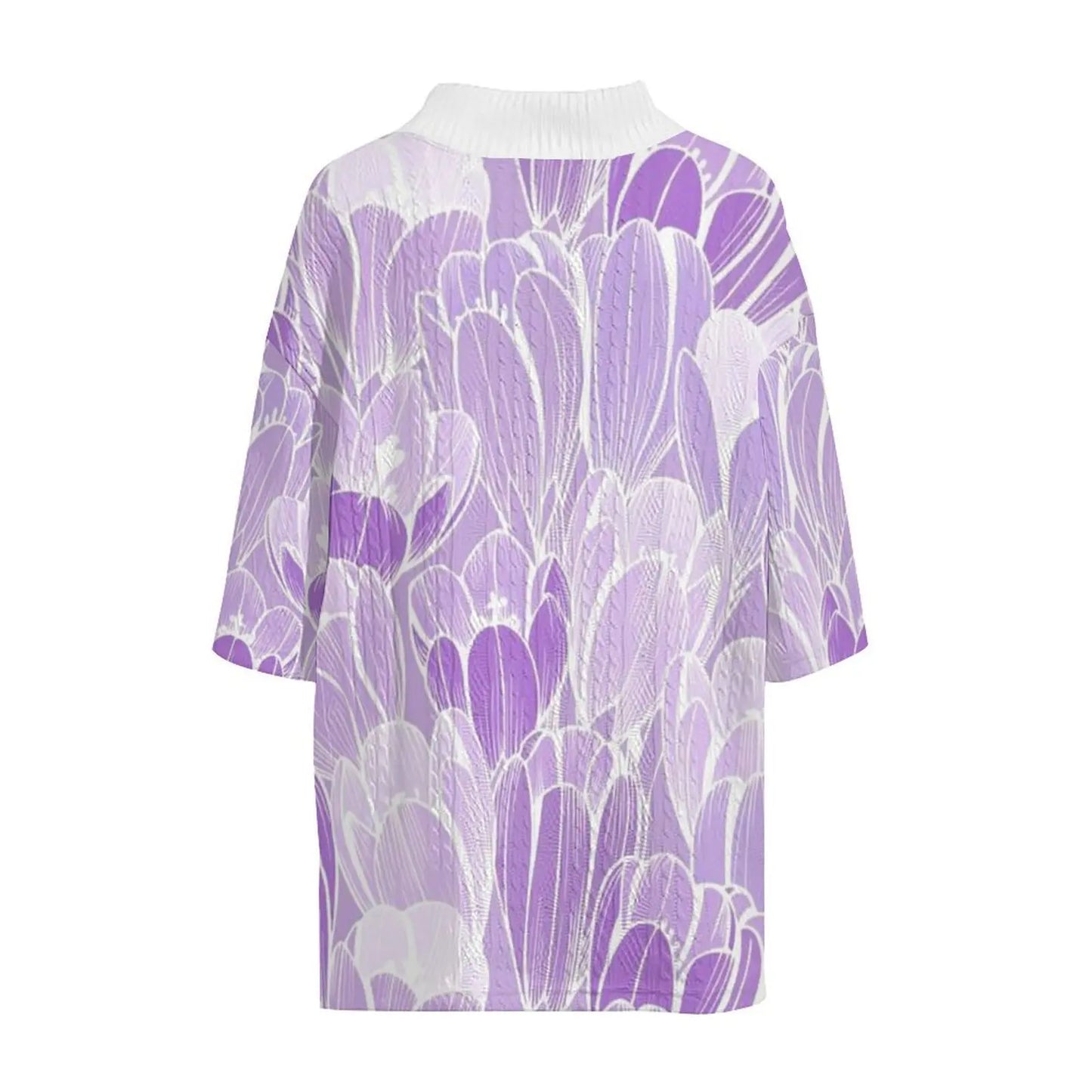 Tvådelat Set Dam Blommönster Jacquard Normal Passform-4
