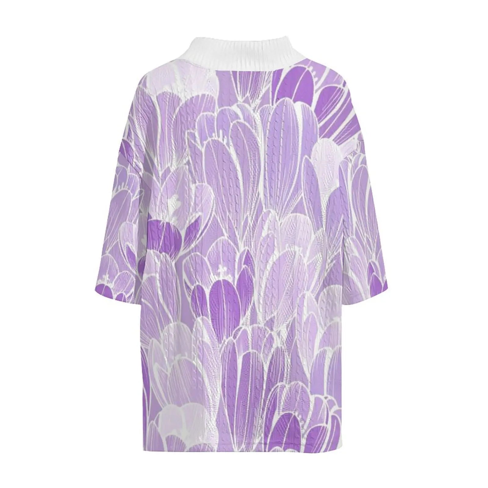 Tvådelat Set Dam Blommönster Jacquard Normal Passform-4