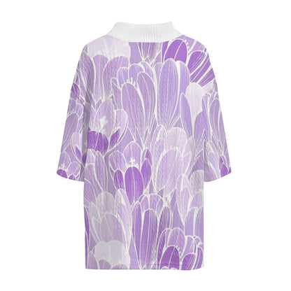 Tvådelat Set Dam Blommönster Jacquard Normal Passform-4