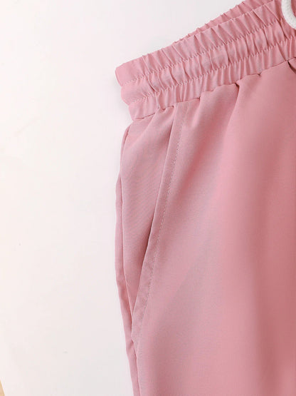 Tvådelat Set Dam Normal Passform Polyester för Sommarens Olika Tillfällen-6
