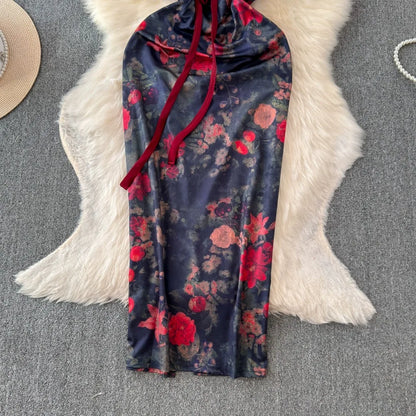 Dam Maxiklänning Slangformad Polyester Spandex-2