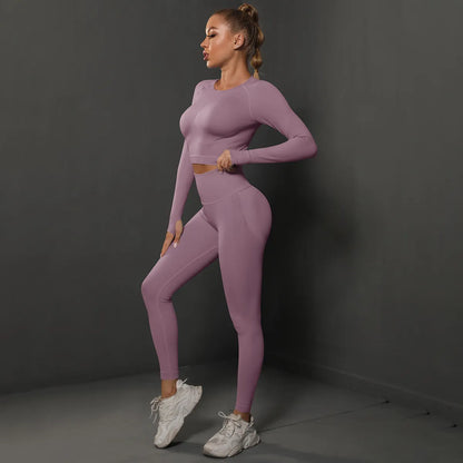Variant image for Dam Aktiva Byxor Hög Midja Andningsbart Spandex Nylon-52