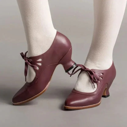 Dam Skor Spetsig Tå Medelhög Häl PU-material Elegant Komfort-3