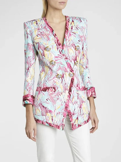 Dam Hosen Set Tryckad Design Bomull Polyester-2