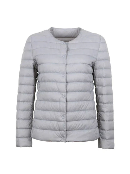Dam Lång Vinterjacka Lätt Polyester för Kalla Väderförhållanden-1