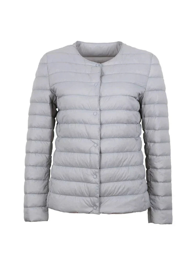 Variant image for Dam Lång Vinterjacka Lätt Polyester för Kalla Väderförhållanden-5