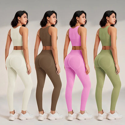 Dam Leggingsset Yoga Flexibel Andningsbart Material-5