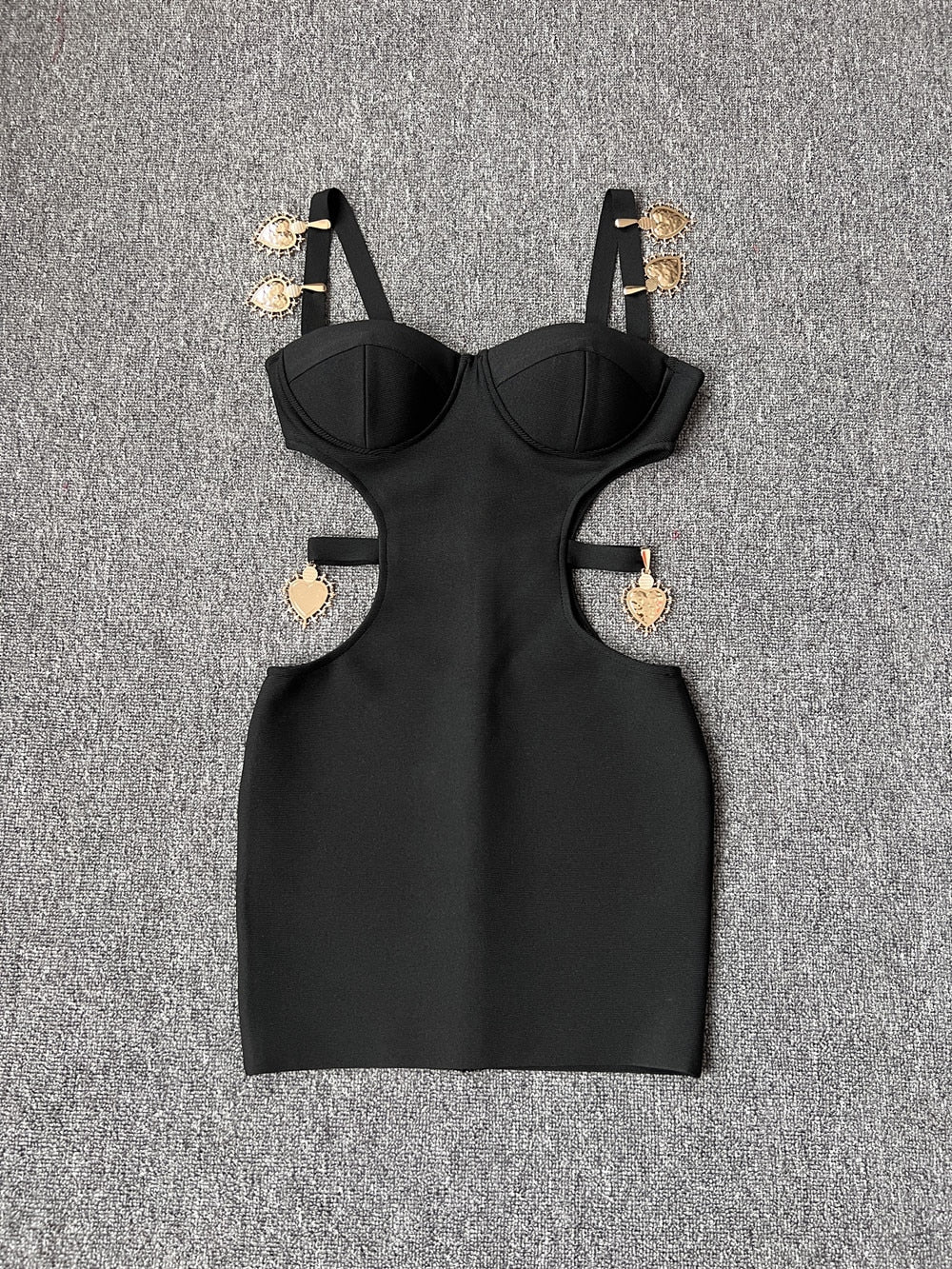 Kvinnors Miniklänning Figurnära V-Formad Polyester-3