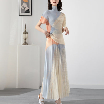 Dam Kjoluppsättning Turtleneck Rynkade Polyester 8