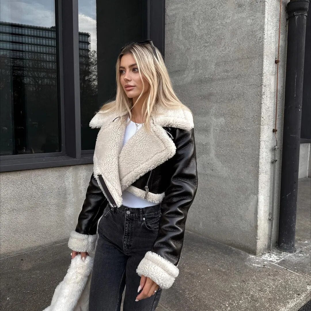 Vinterjacka Dam Plyschmatad Elegant Design för Kalla Dagar-6