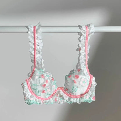 Variant image for Dam BH Set Blommigt Mönster Bomull Polyester-9