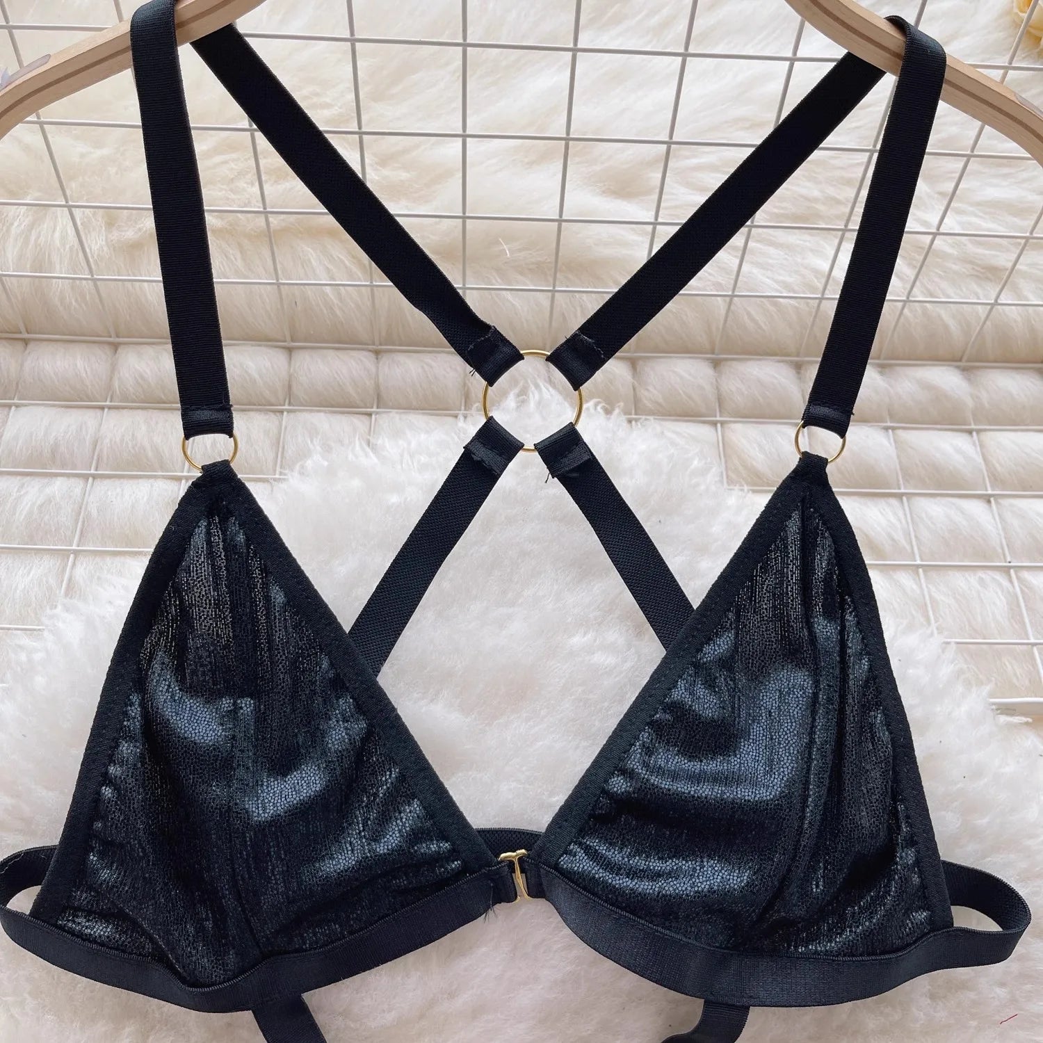 Dam Teddy Förförisk Design Hög Midja Polyester-4