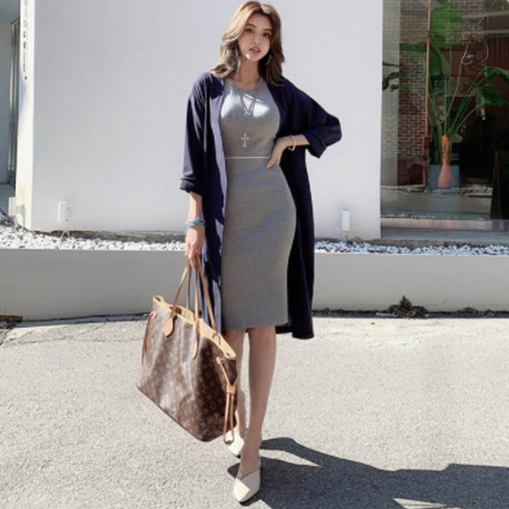 Kvinnors Mini Klänning Asymmetrisk Mjuk Bomull-6